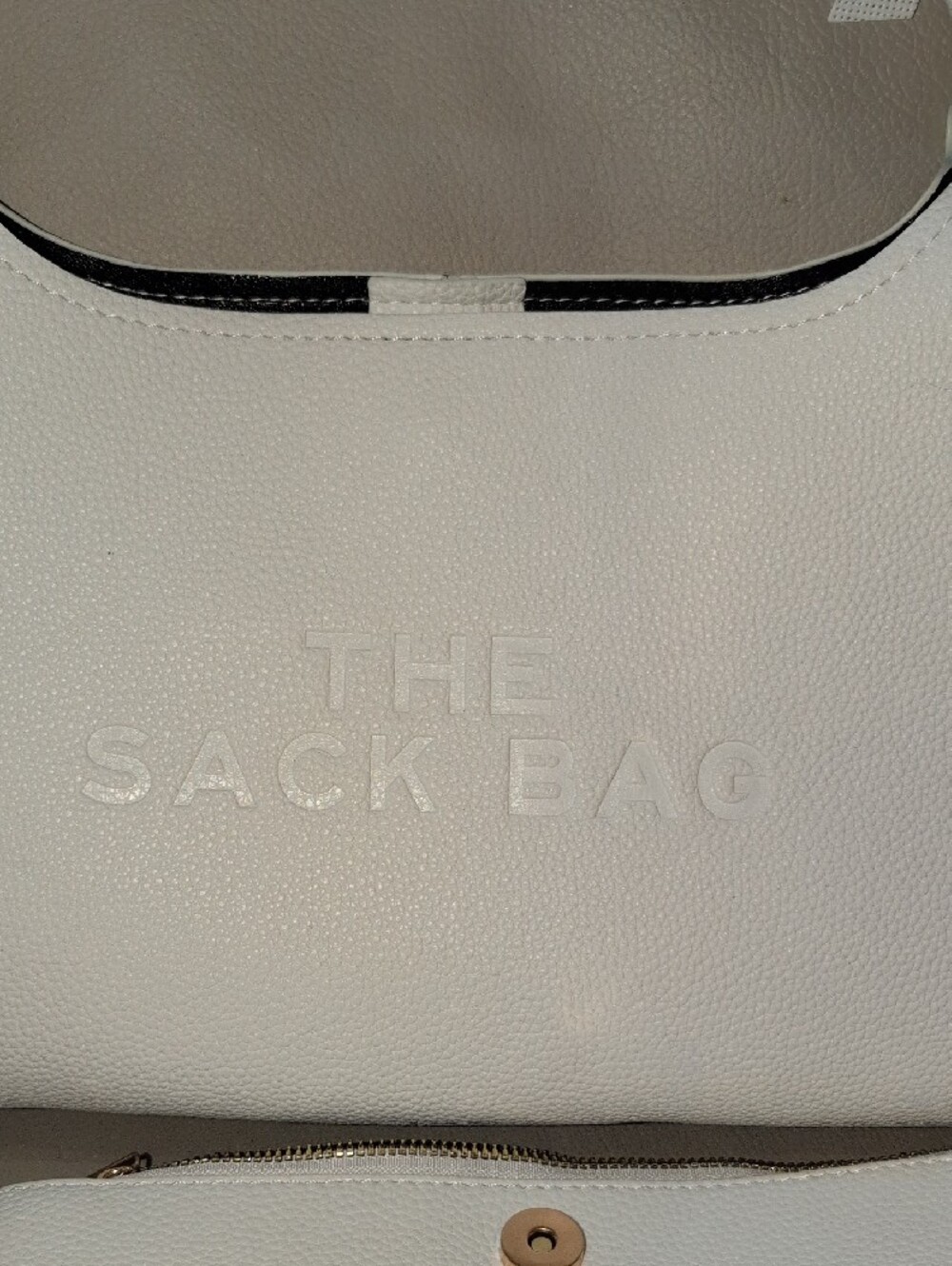 White Vegan "The Sack Bag" with Detachable Strap - NWT - Picture 2 of 16